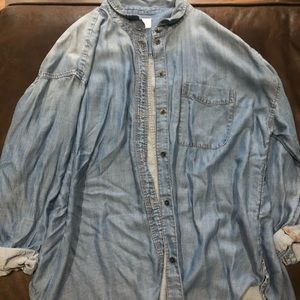 american eagle denim shirt